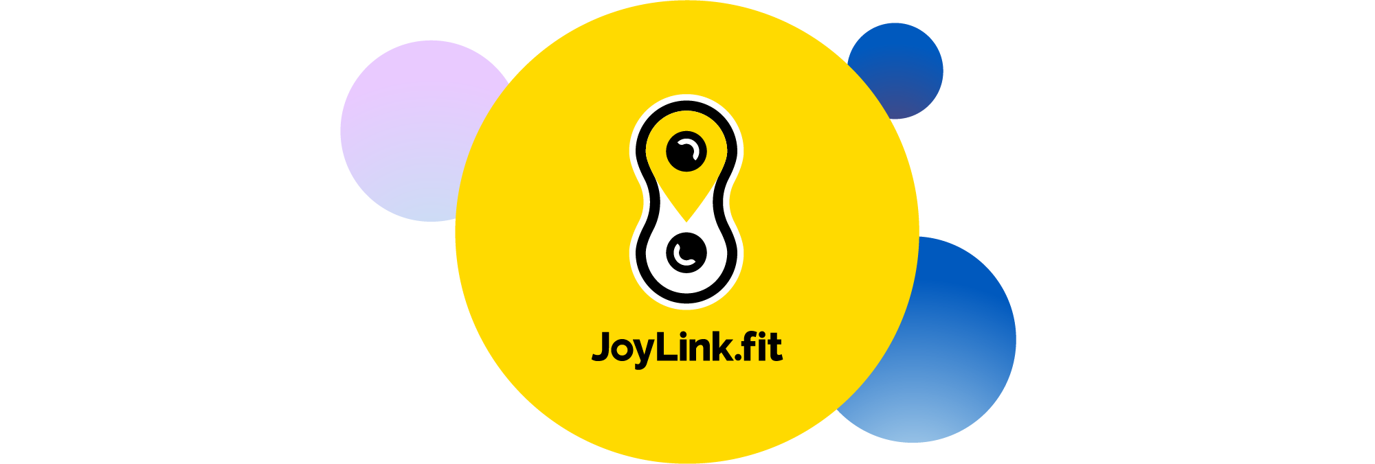 Circles connected by central JoyLink.fit logo