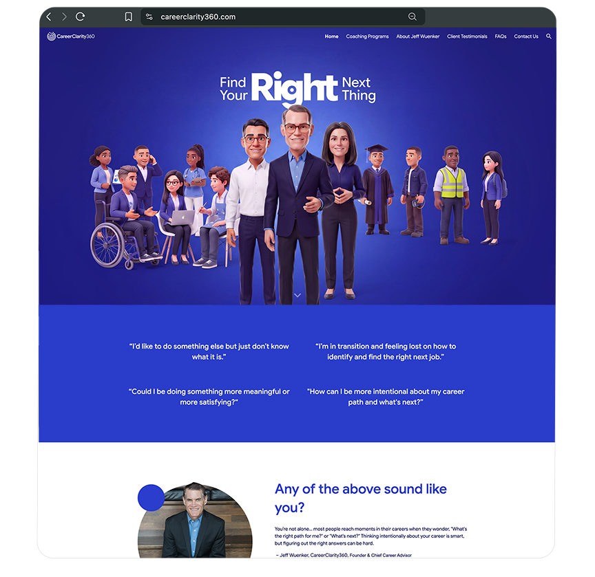 Career Clarity 360 homepage