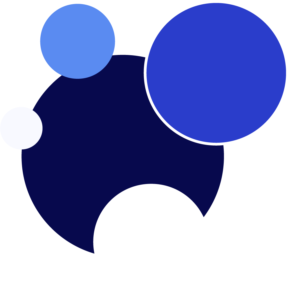 CareerClarity360 five monochromatic primary hues in overlapping round color chips