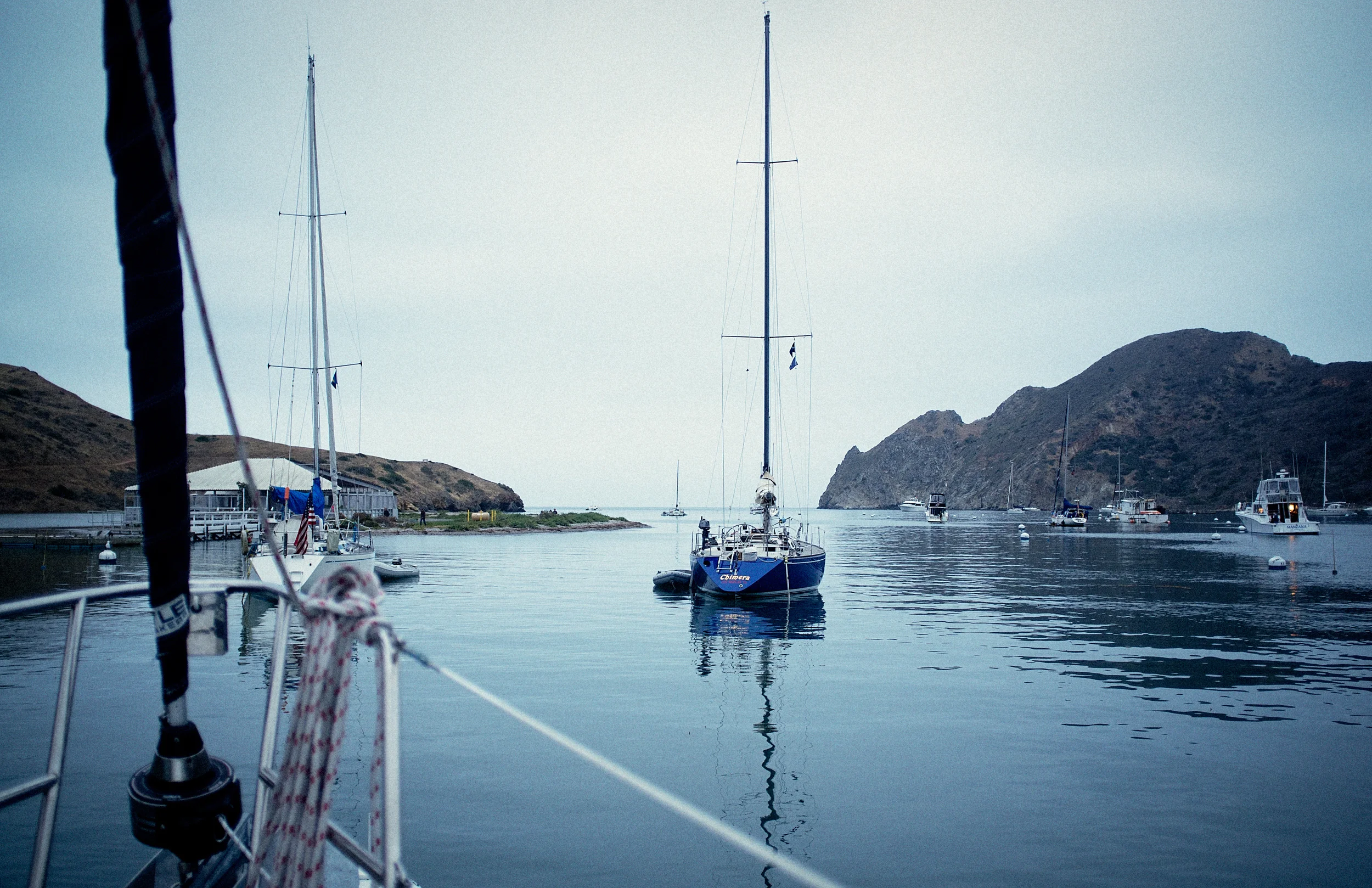 27 nautical miles from Los Angeles is an Island called Catalina that could easily be mistaken for Capri once you round the back side. Inspired by french mens ability to hang out without women we chartered a 41ft Hunter and made the 5 hour journey. H…