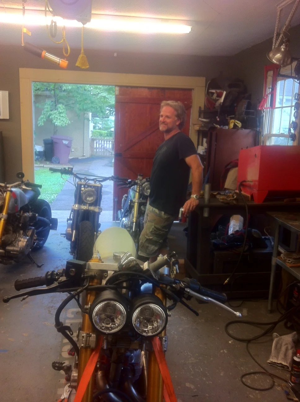 So refreshing to meet a bike builder with zero pretense and just all around nice guy. With the rare exception of Ian at falcon, the moment you walk into any other bike builders shop the arms cross, frown increases and hospitality measured.&nbsp;