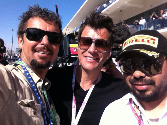 Handsome dave, current Champion driver for Lotus in Britain and Victor Carillo- the future president of Mexico.