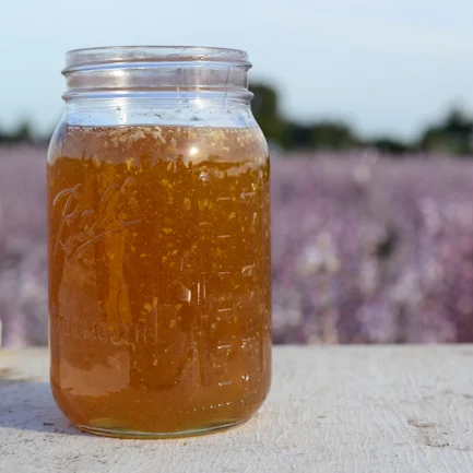 Hand pressed bottled honey
