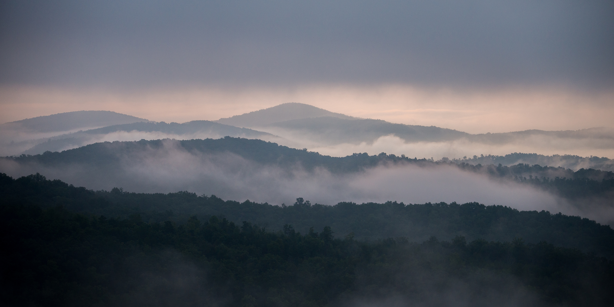 foggy mountain morning