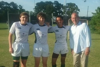 Rugby Players at Strake Jesuit