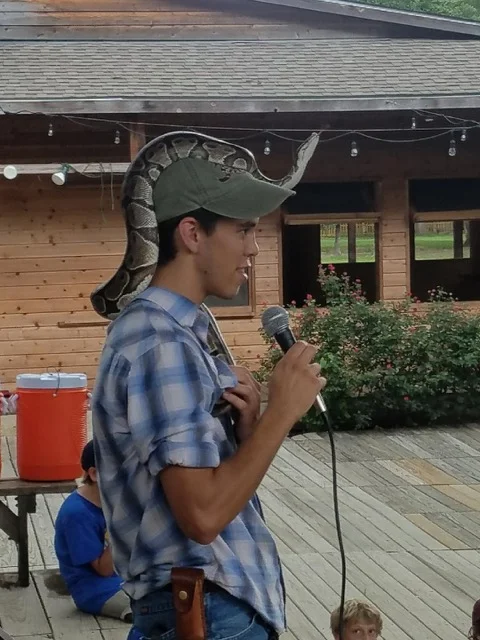 Carroll Wears a Unique Hat