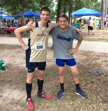 Old Boys Compete at X-Country Meet Alongside Green Jays