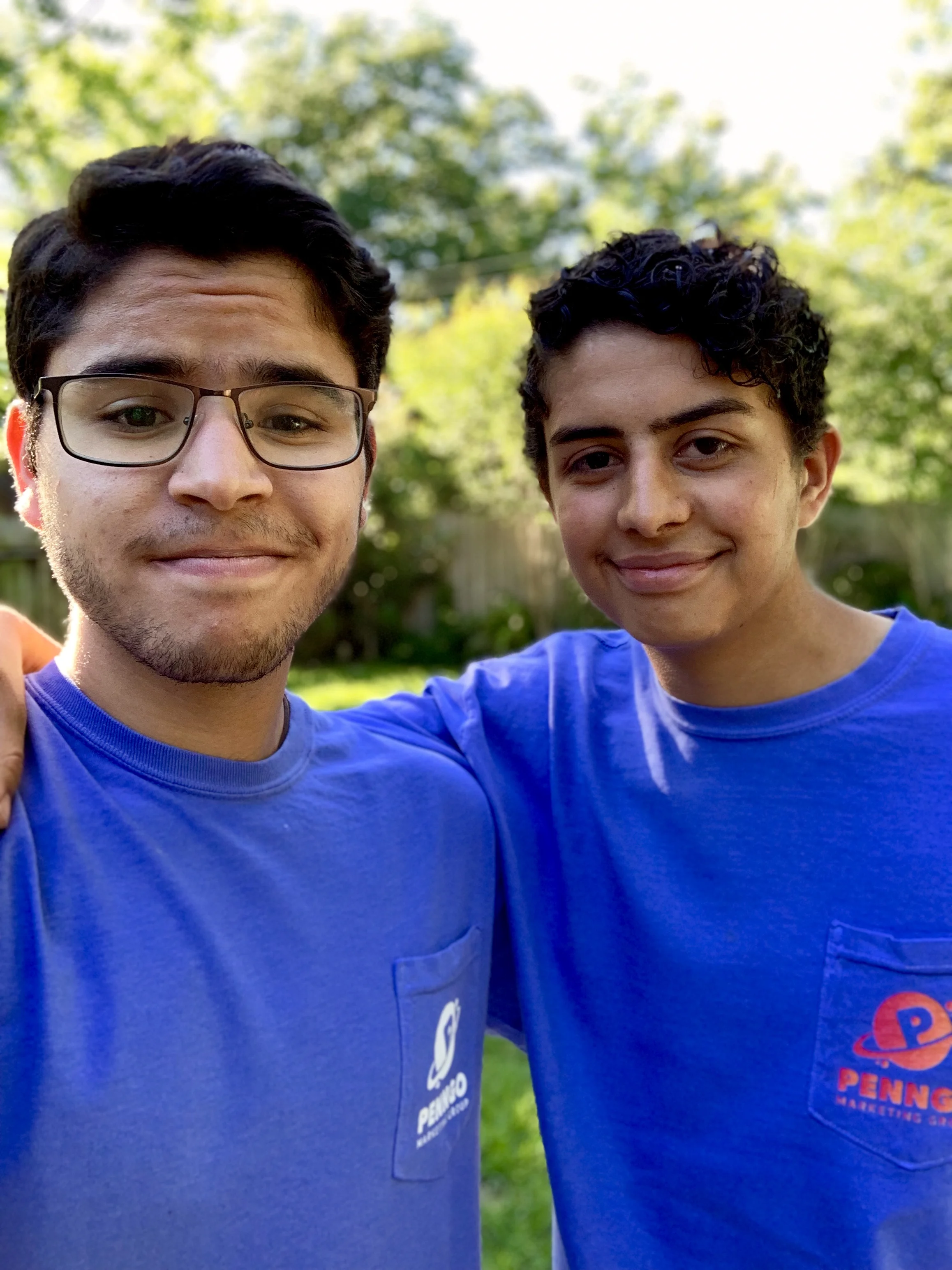 Tony and his brother Andy (Class of 2016) sport new Penngo shirts.