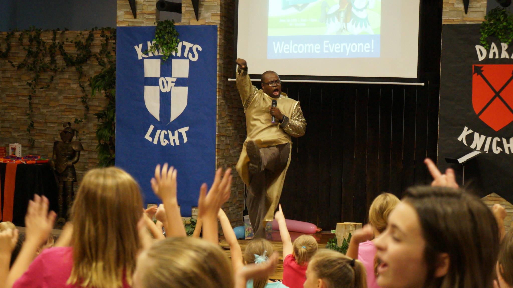 Somerville Baptist VBS in FULL SWING during Song time