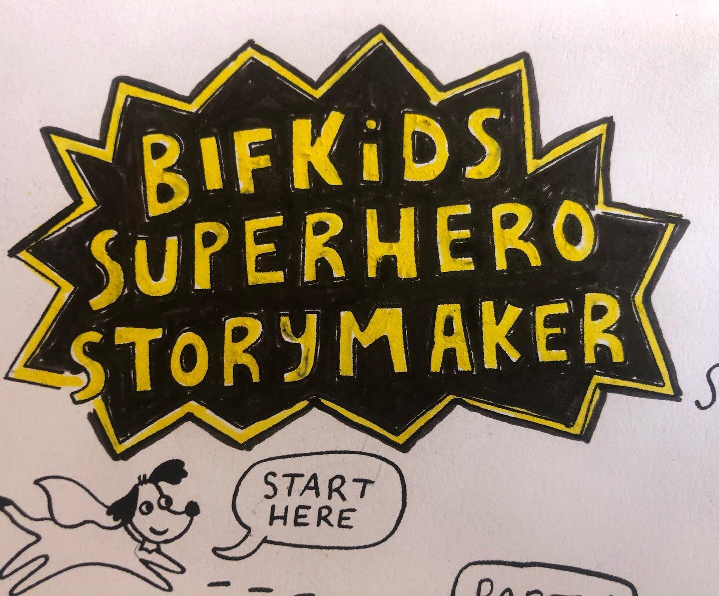 Today&rsquo;s #BIDKiDS session - creating your own superhero story 🤙🏽 💡 💡 💡 👏👏👏 #creative #ideas #kids #superhero #problemsolving