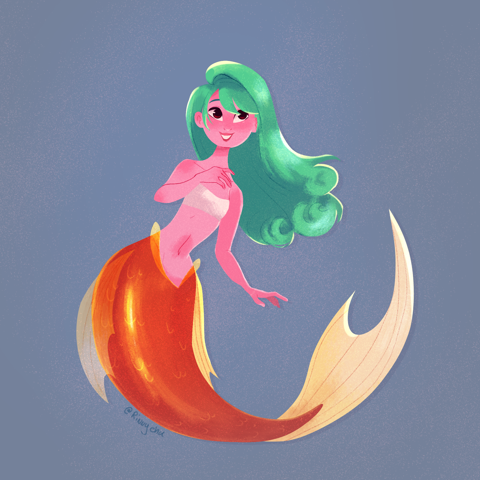 Orange Mermaid