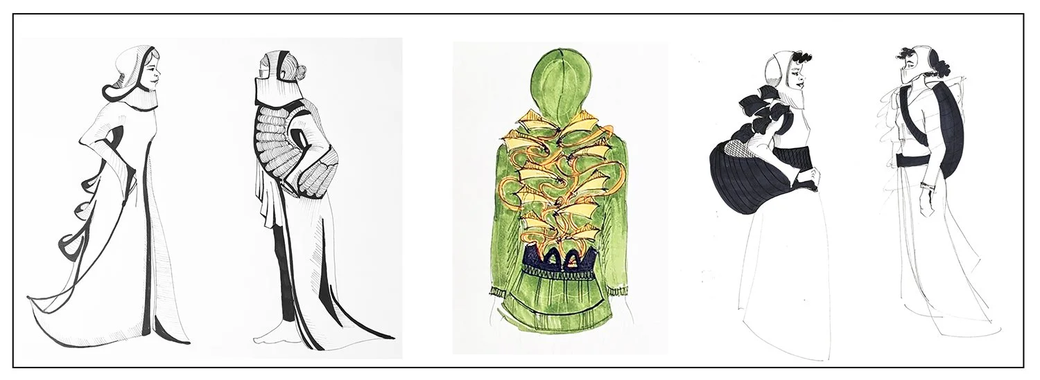 Concept sketches and planning drawings