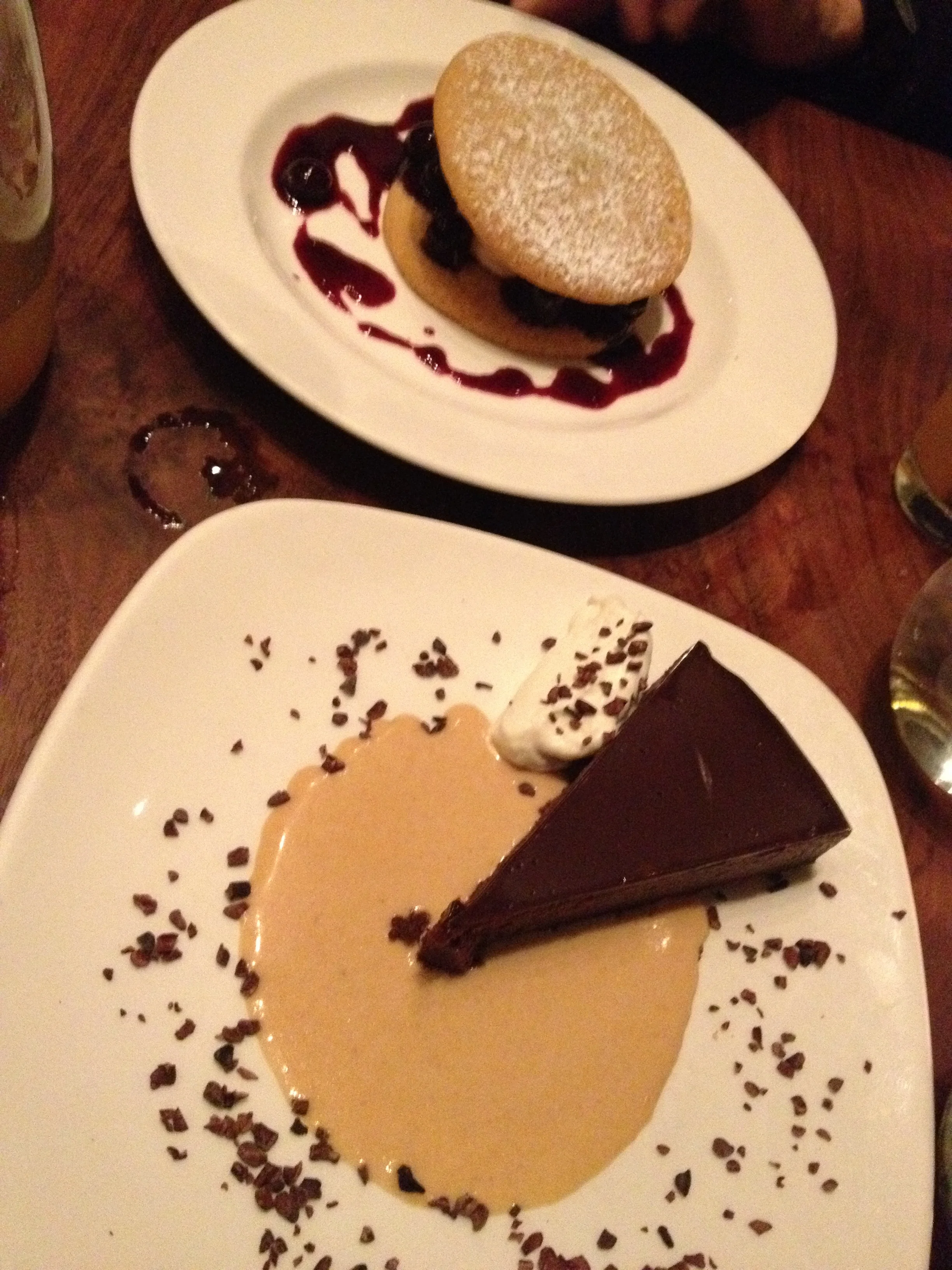 Peach Ice Cream Sandwich & Flourless Chocolate Torte