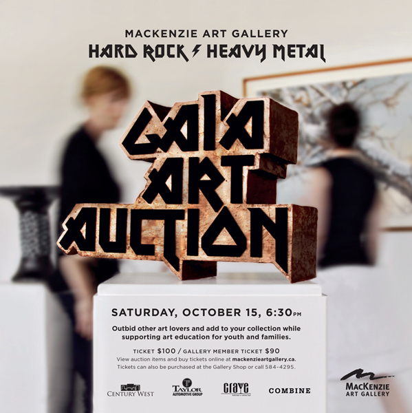 MacKenzie Art Gallery's Gala Art Auction, design by COMBINE