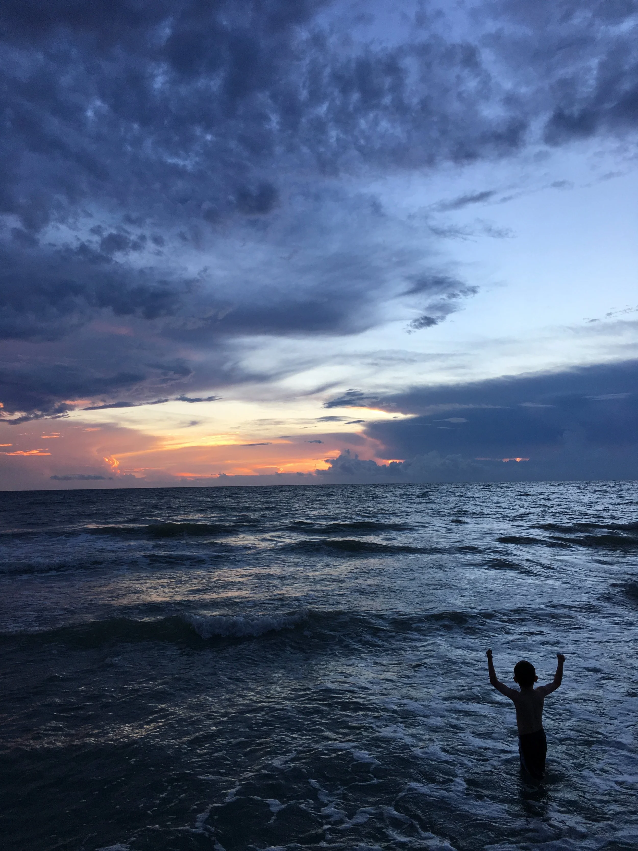 4-year old vs. ocean
