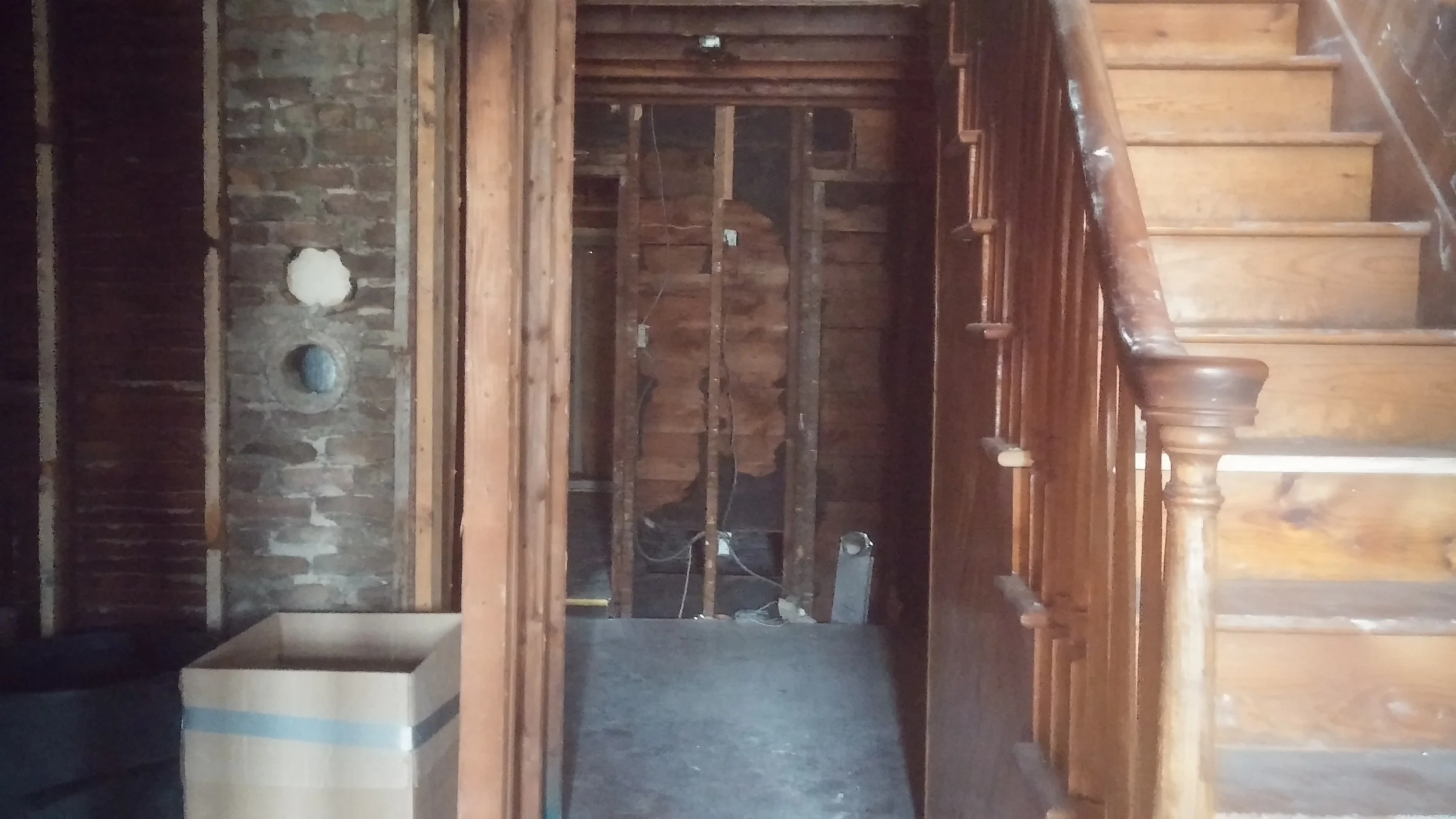 Fire damaged interior before restoration by Groundswell Contracting