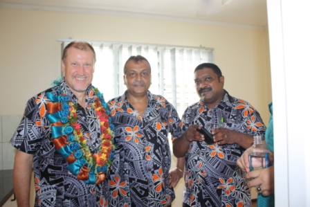Mr Glen Miles, Mr Vishnu Deo, and Mr Patrick Morgam (CEO Empower Pacific) .