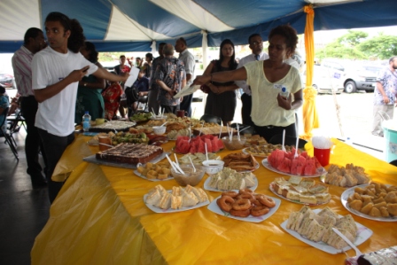 Refreshments for the invited guests .
