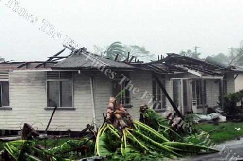 A damaged home in Rakiraki during Tropical cyclone Evan in 2012. Picture: Supplied