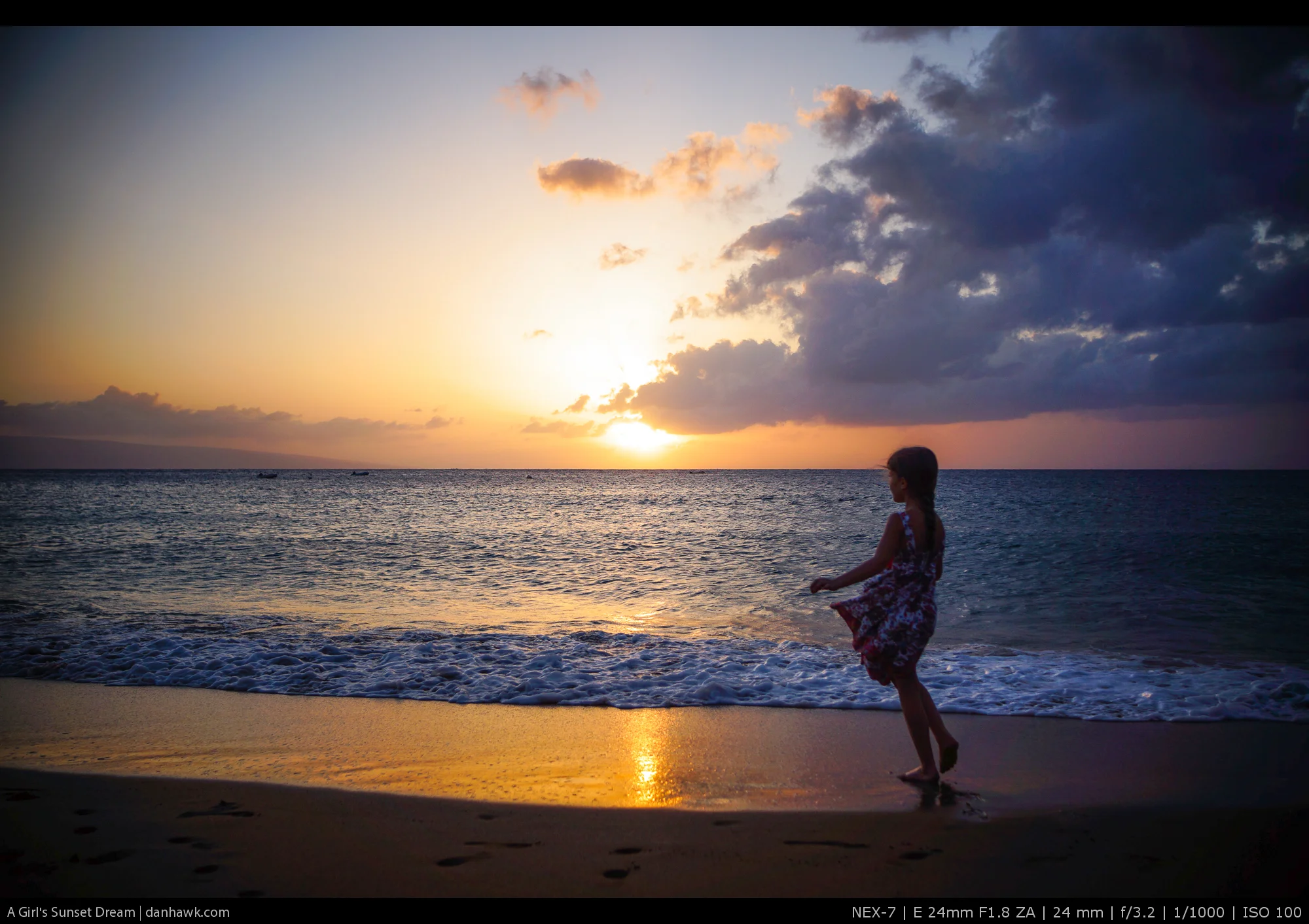 A Girl's Sunset Dream