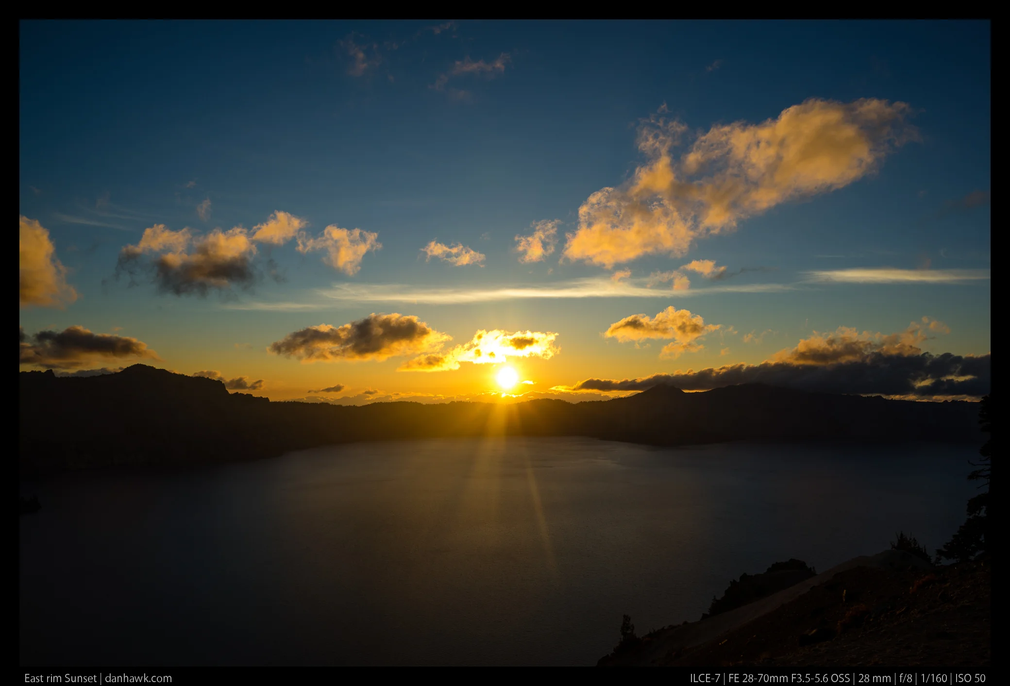 East rim Sunset