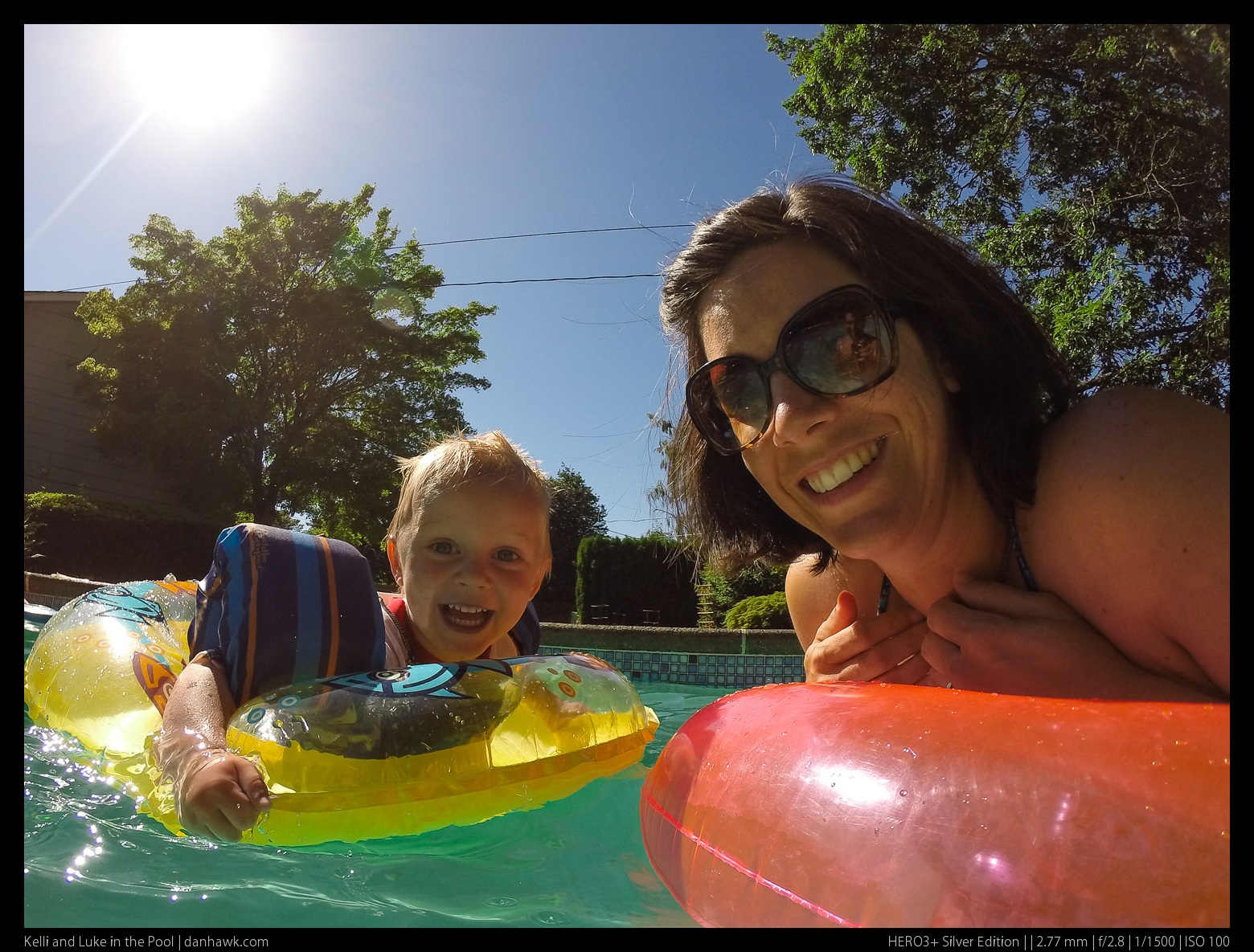Kelli and Luke in the Pool