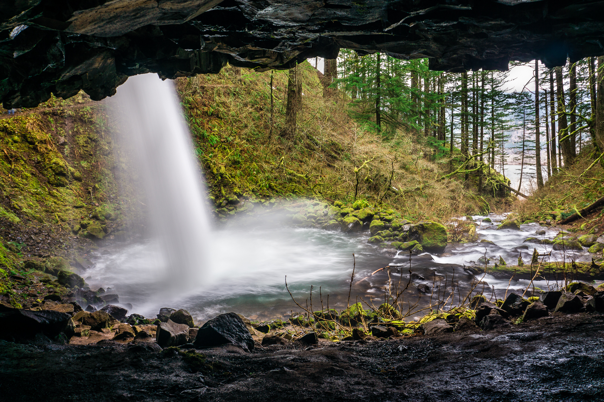 Behind Ponytail Falls