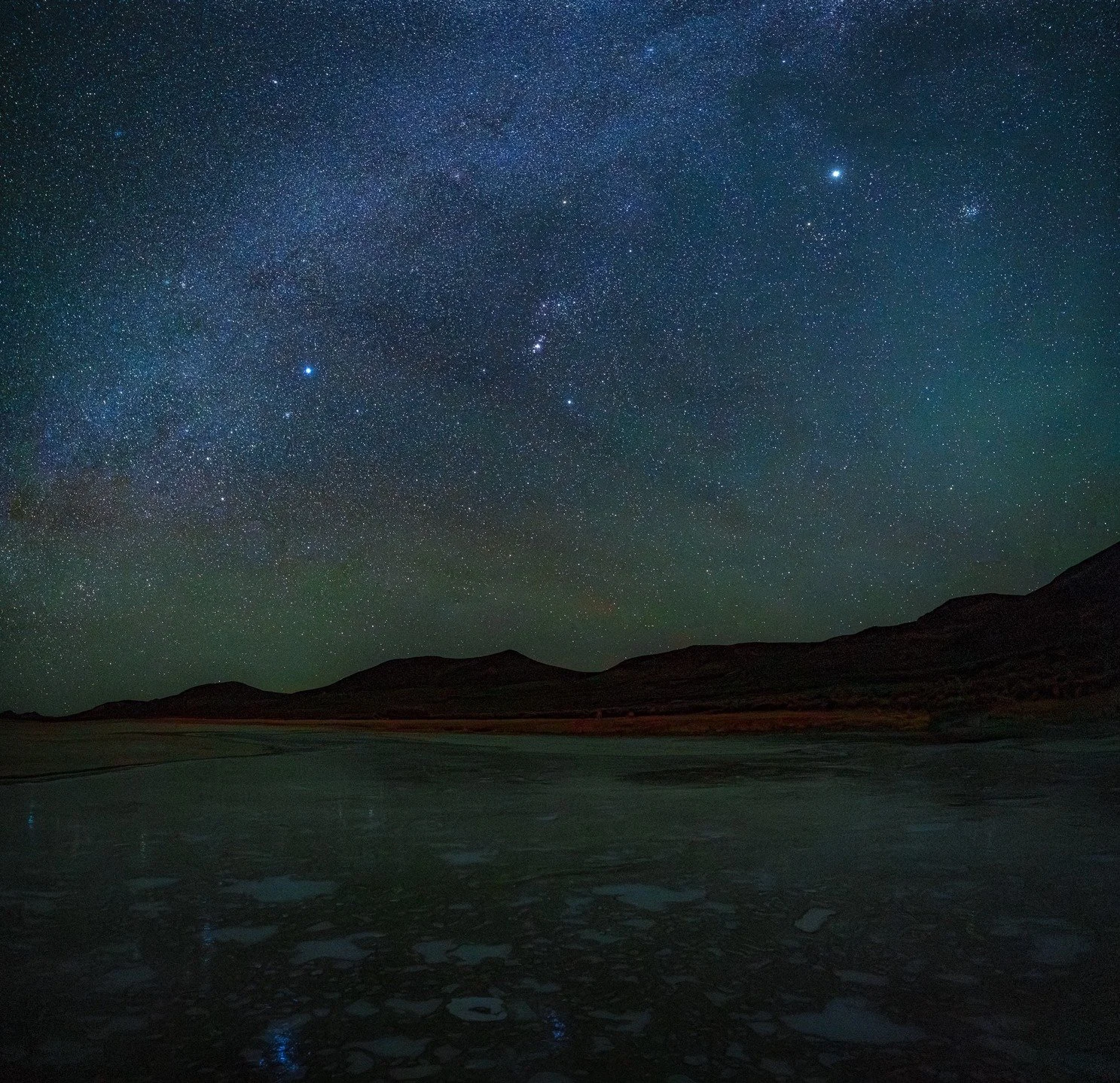 I spent a very cold night out on the Oregon Desert last month, and just couldn't go to sleep before making a few images of one of my favorite places with the Milkyway reflecting off ice. 

#desert #oregon #oregondesert #milkyway #sonyalpha #sonyA1II 