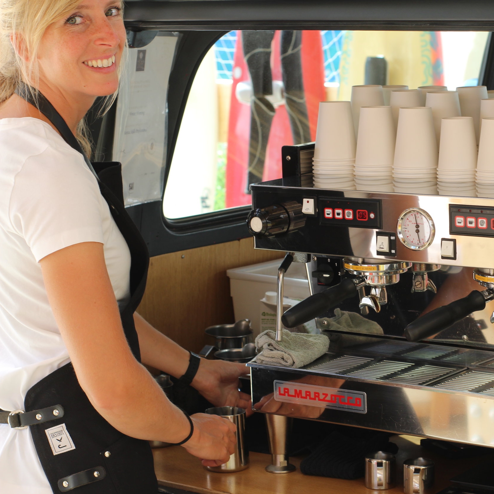 True Barista aan het werk