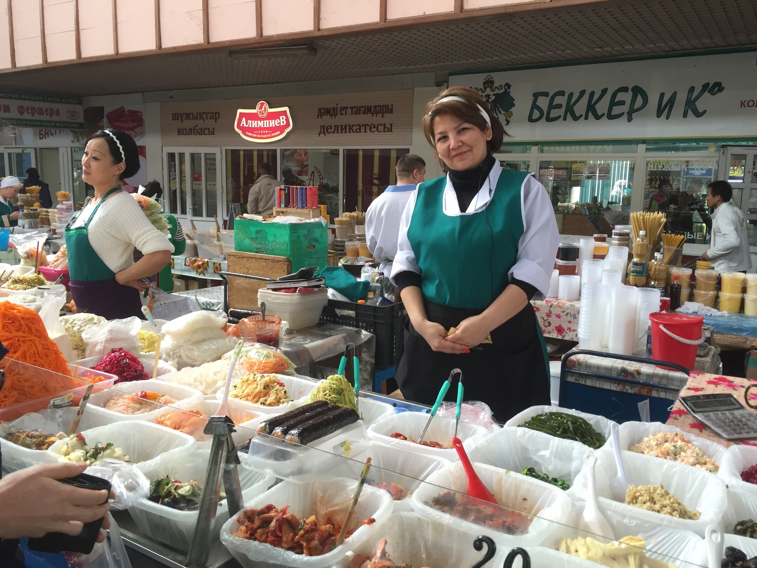 Here is my favourite “salad lady” from the Green Bazaar.