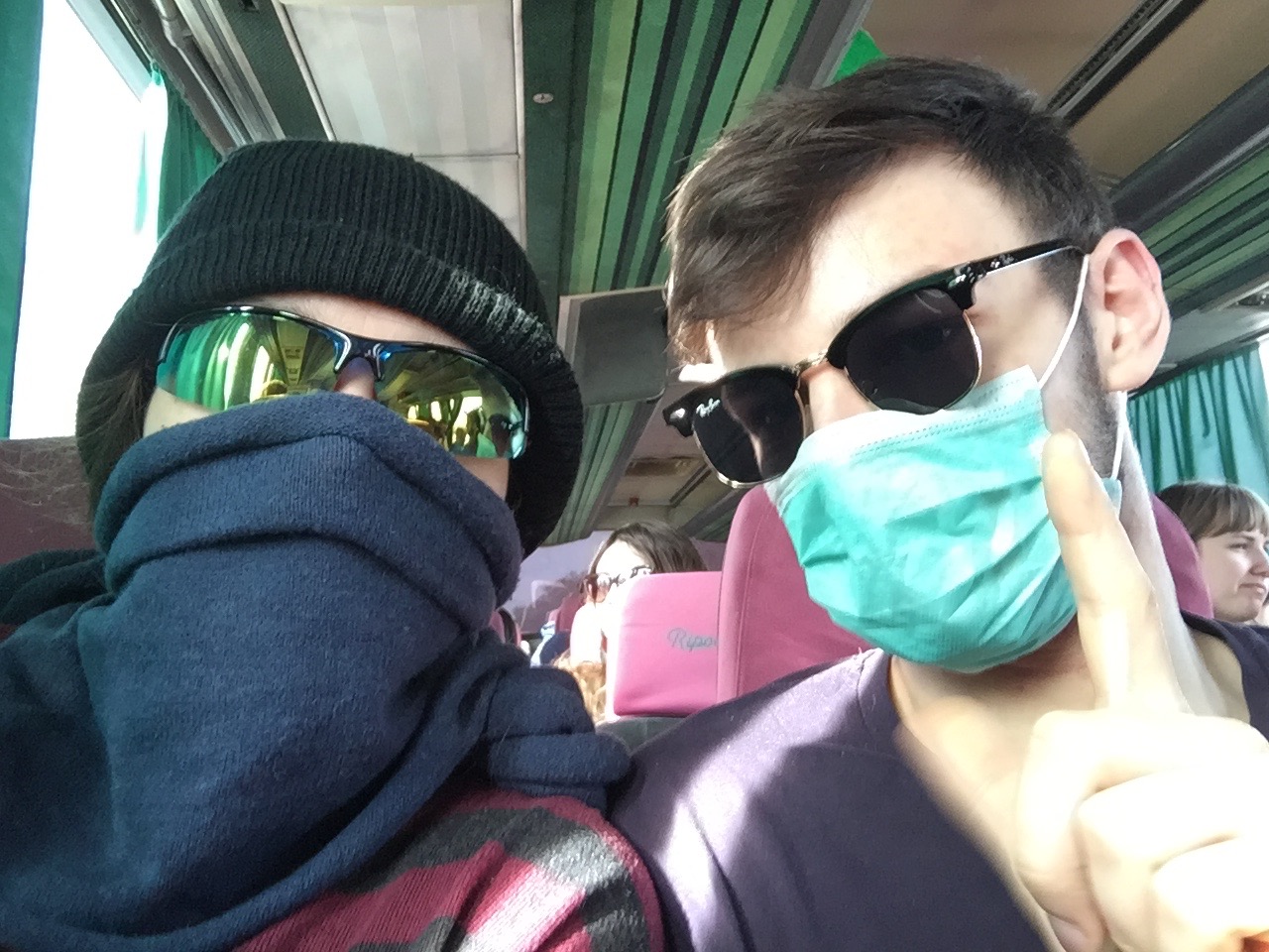 Your travelling fools. There is a lot of pollution and dust in Almaty