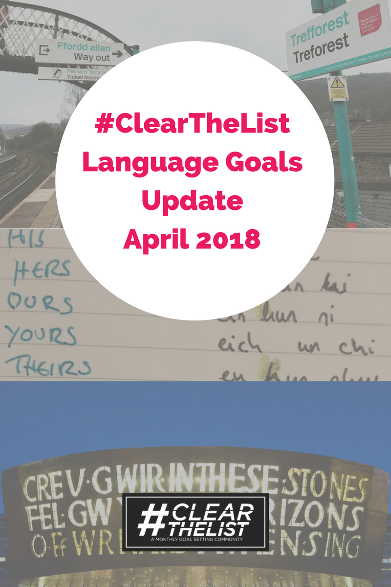 #clearthelist April 2018: Now I Know My Welsh Language Level
