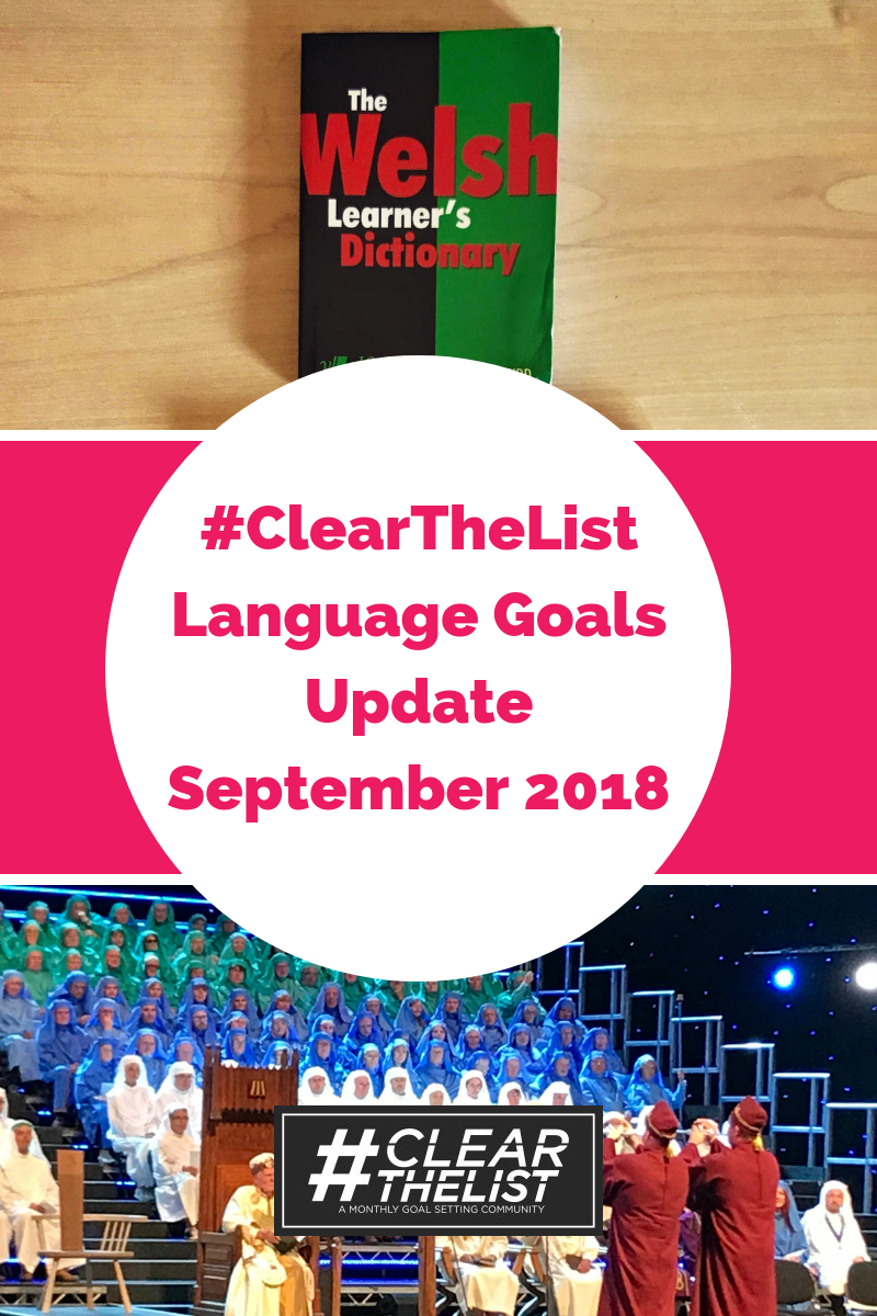 #clearthelist September 2018: Immersion, Eisteddfod, Druid, Video!