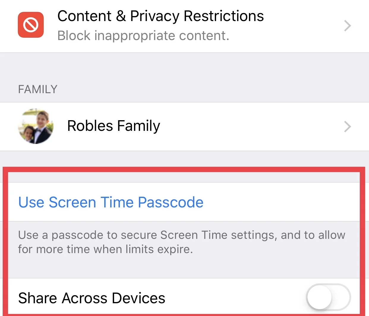 Be sure to set a different passcode for Screen Time than what your child knows for unlocking the device.
