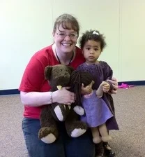 Simone (20 months) and Mrs. Beth