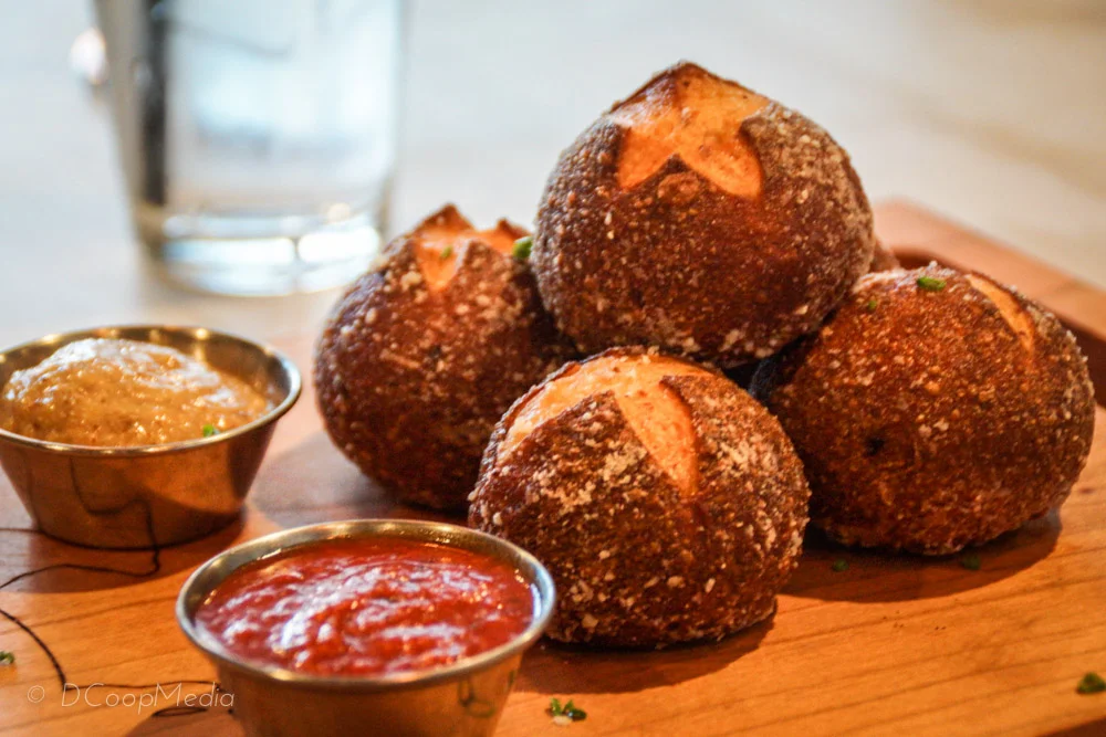 Soft pretzel bites (bacon infused!)