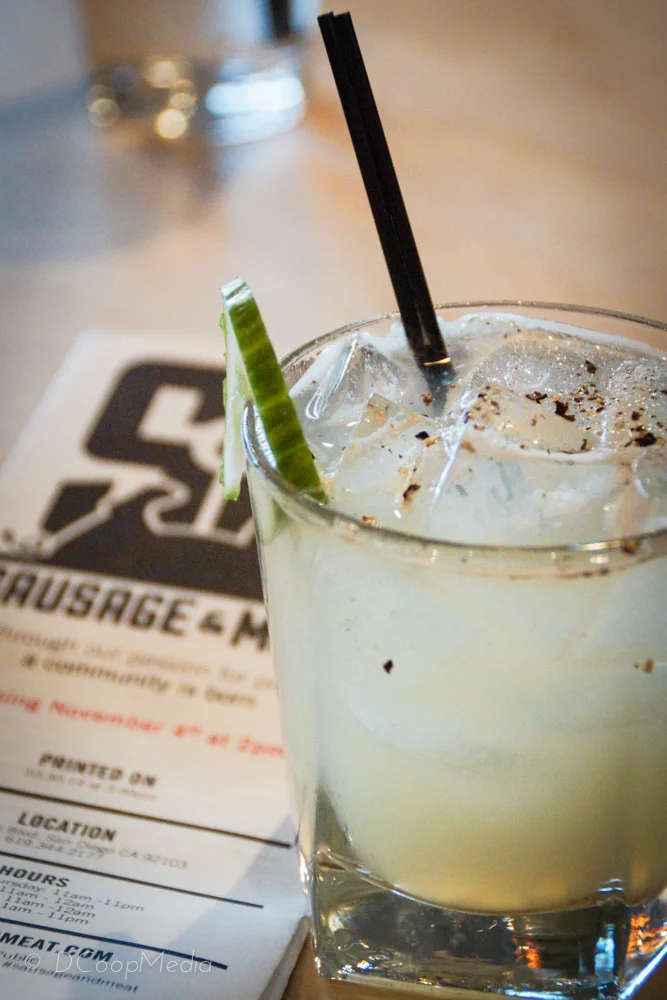 "West Coast East Side" - gin, lime, cucumber, smoked salt & cracked pepper