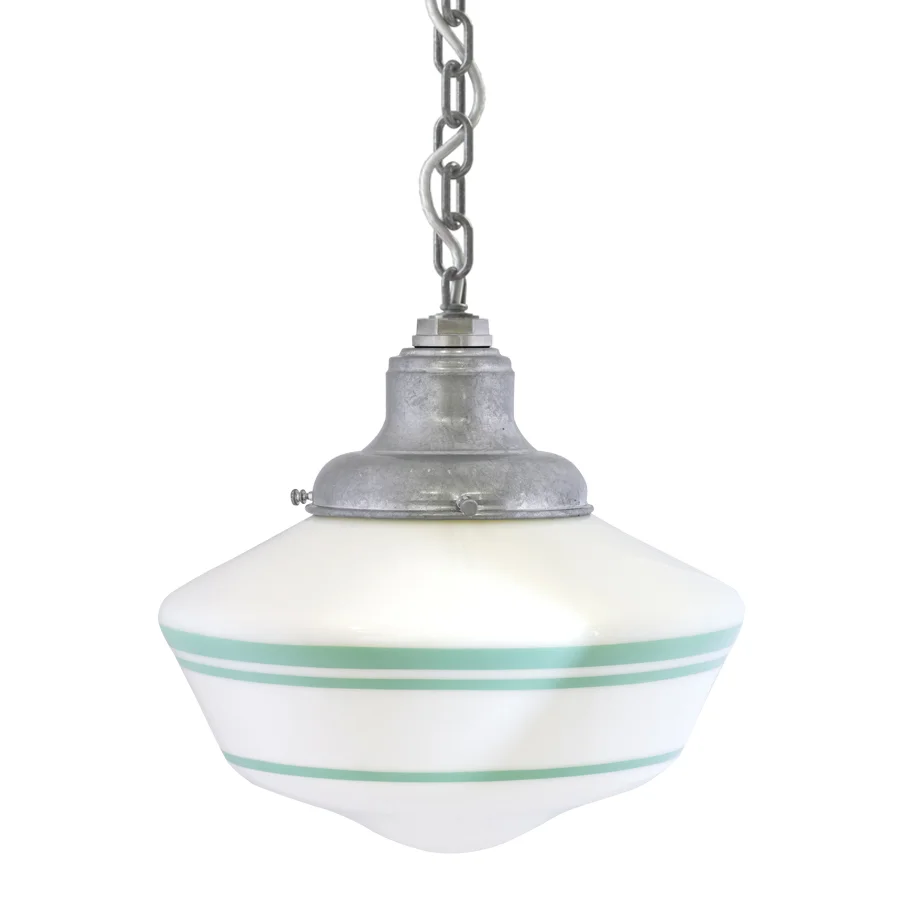 Chain Hung Pendant in Jadite, Courtesy Barn Light Electric