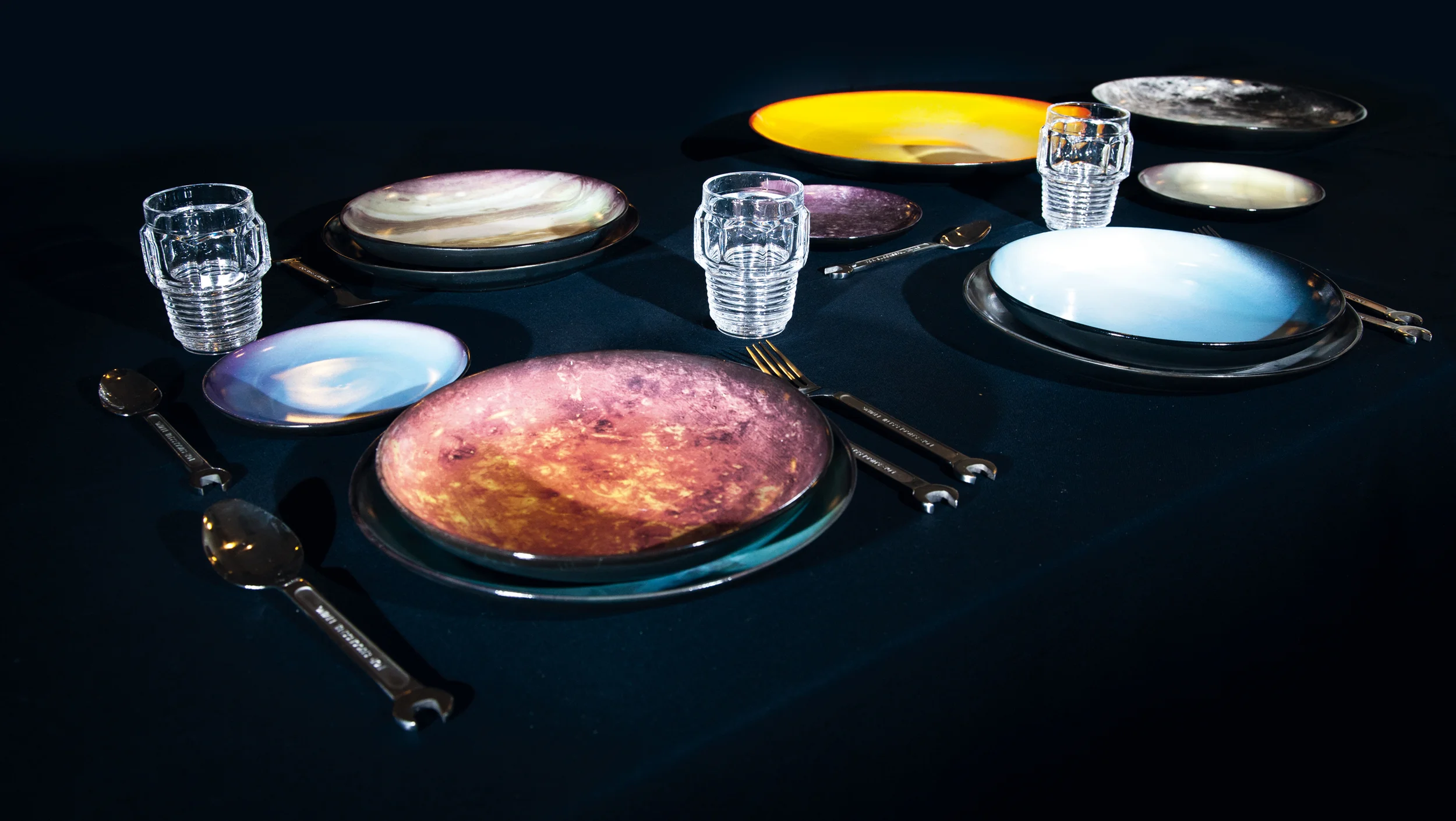 Cosmic Dinnerware, Machine Collection Glasses, Courtesy Seletti