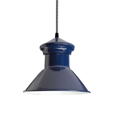 Cooper Pendant in Navy. Courtesy Barn Light Electric.