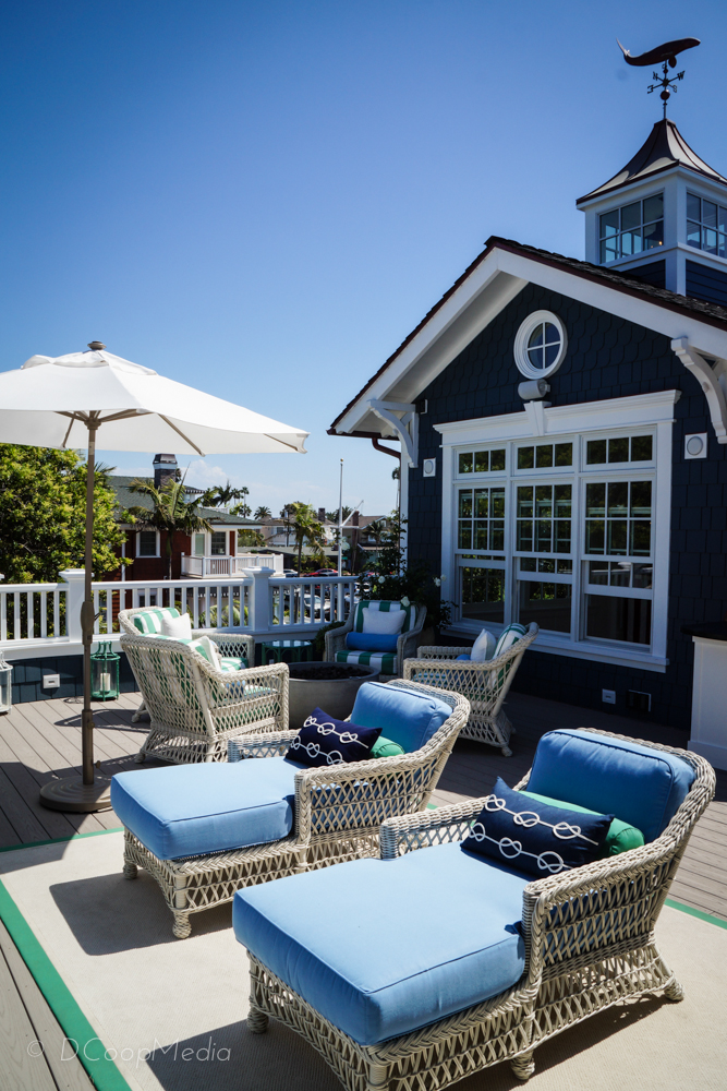 Outdoor terrace at the 2015 Coastal Living Showcase House in Coronado | Photo copyright DCoopMedia