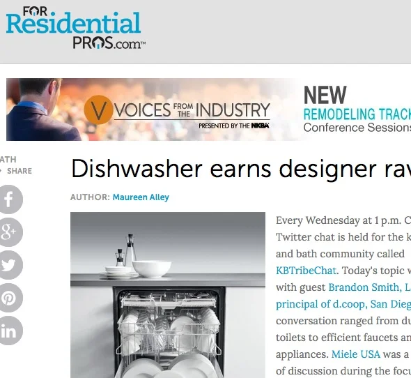 Dishwasher Earns Designer Raves