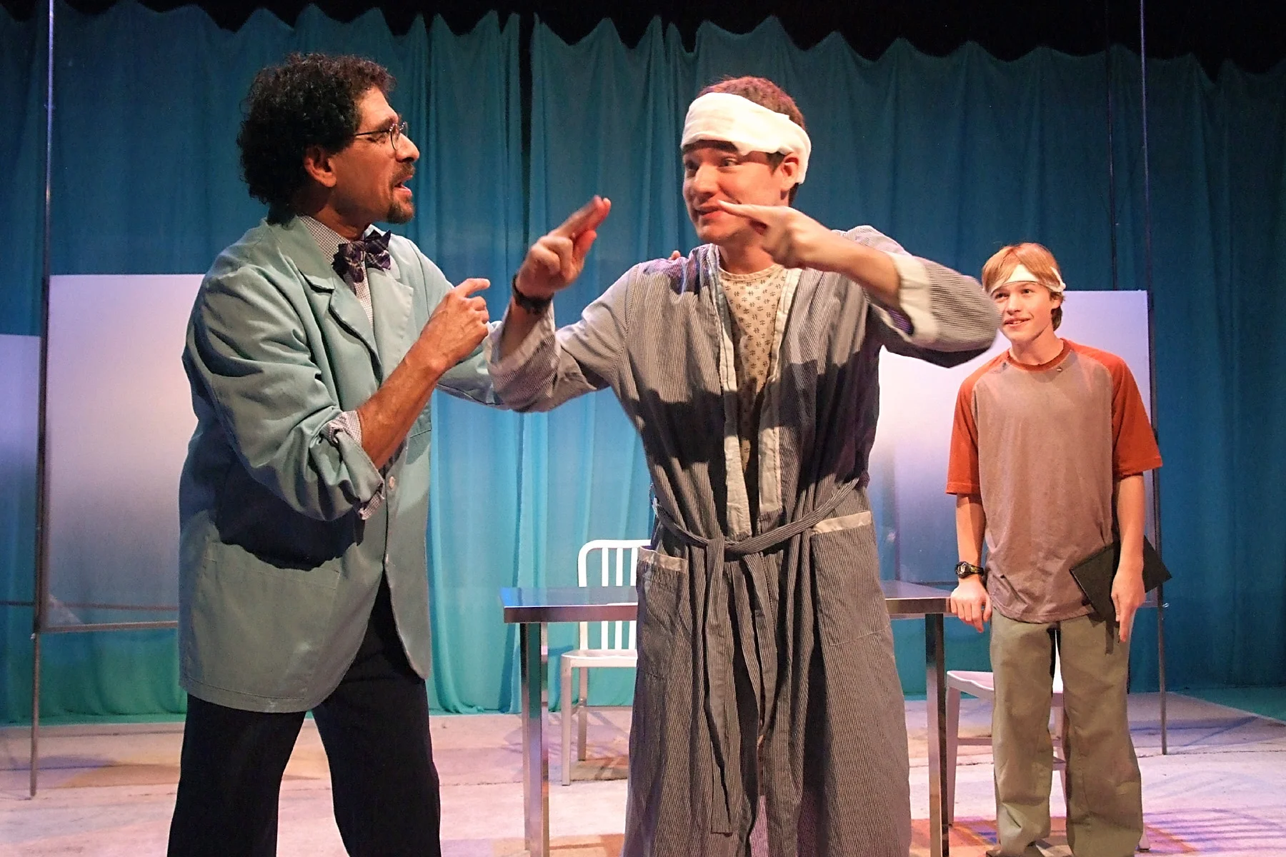  Deaf West Theatre caters to both a hearing and deaf audience. A large challenge of the production was designing costumes to accommodate signing. White is a distracting color for signing, as are landiards, and loud patterns.&nbsp; 