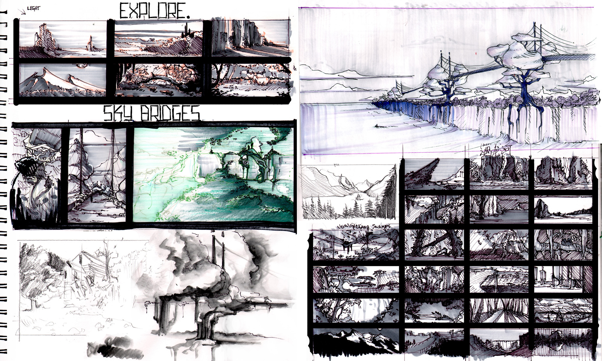 Environment Thumbs: Currently working on a sky bridge concept