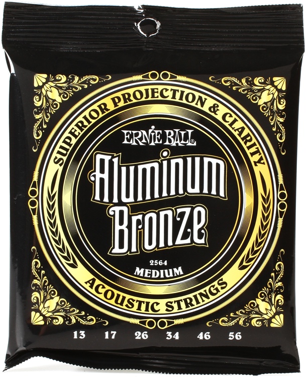 Proud to use and endorse Ernie Ball Aluminum Bronze strings gauged 13-56