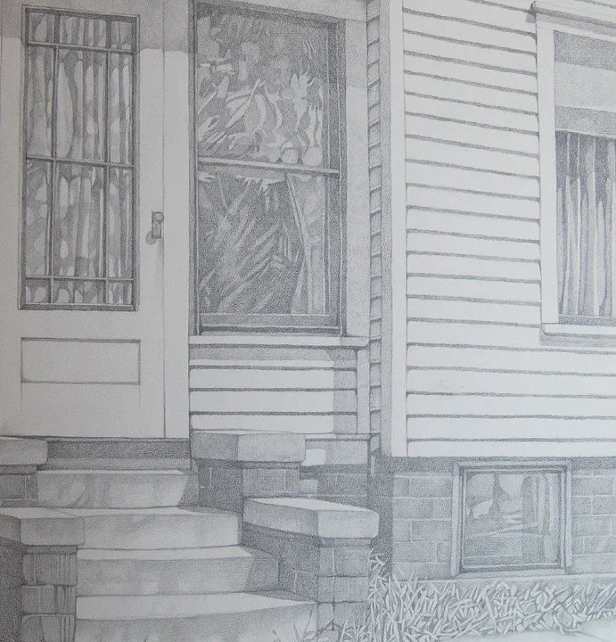 Wisconsin House. Graphite on paper. 1983. 
