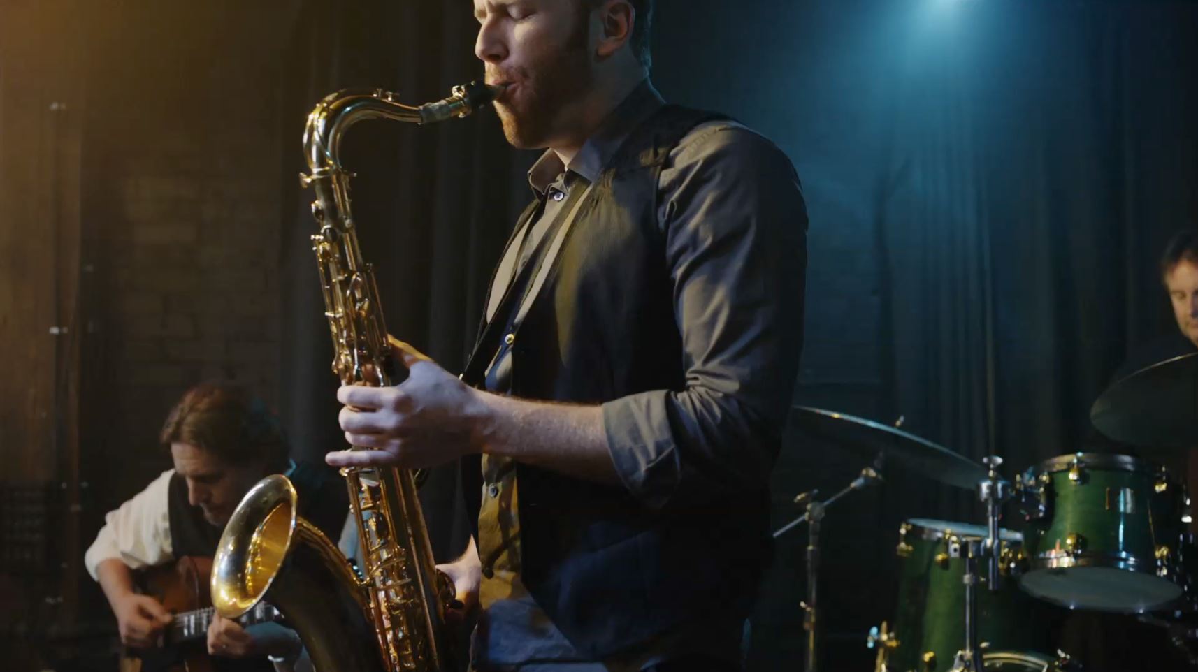 Mike Tobian playing the Sax
