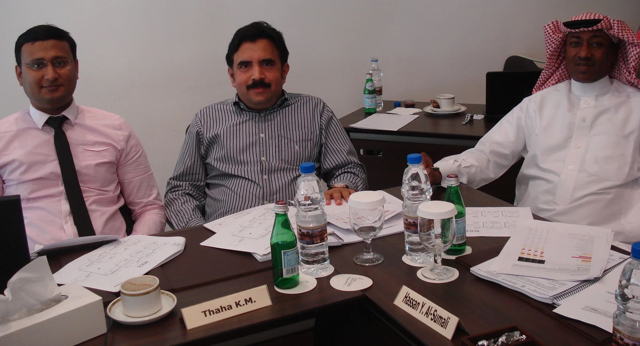 Syed Kaleem Jilanne (Strata Manufacturing Treasury & Asset Accountant), Thaha K.M. (Tabuk Agricultural Dev. Accounts Section Head) and Hassan Y. Al-Sumali (Saudi Electricity Div. Manager Corp Finance)