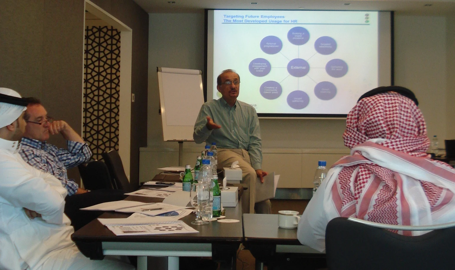   Ayadh Farooq making his point on how to target future National employees.   &nbsp; 