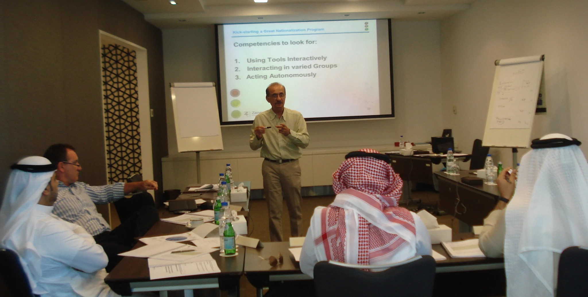    Ayadh Farooq discussing the issue of "What competencies should you really look for when you are hiring a National?"     